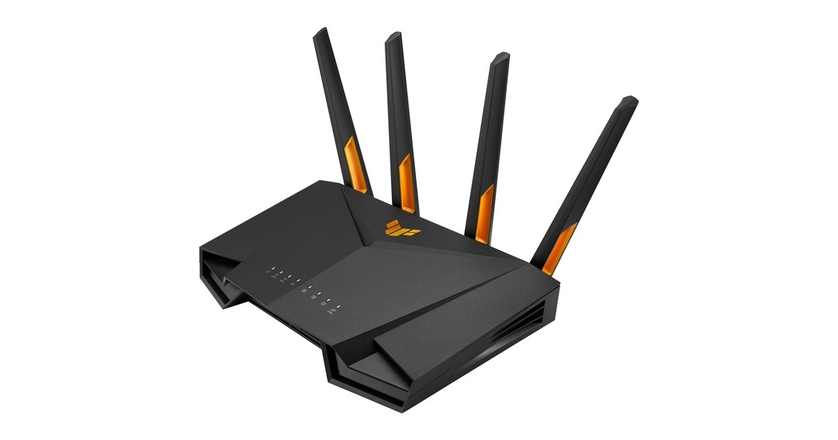 ASUSTUF Gaming AX4200 dual-band WiFi 6 Gaming Router mesh router  (Zwart/oranje, Wi-Fi 6, 2.5 Gb-Lan, AiMesh)