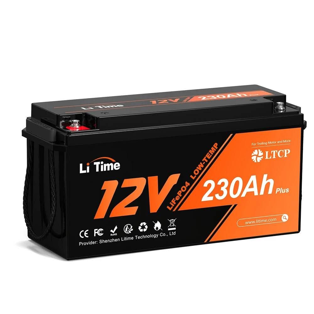 LiTime LiFePO4 12V 230Ah Plus Low-Temp-Schutz Deep Cycle Batterie