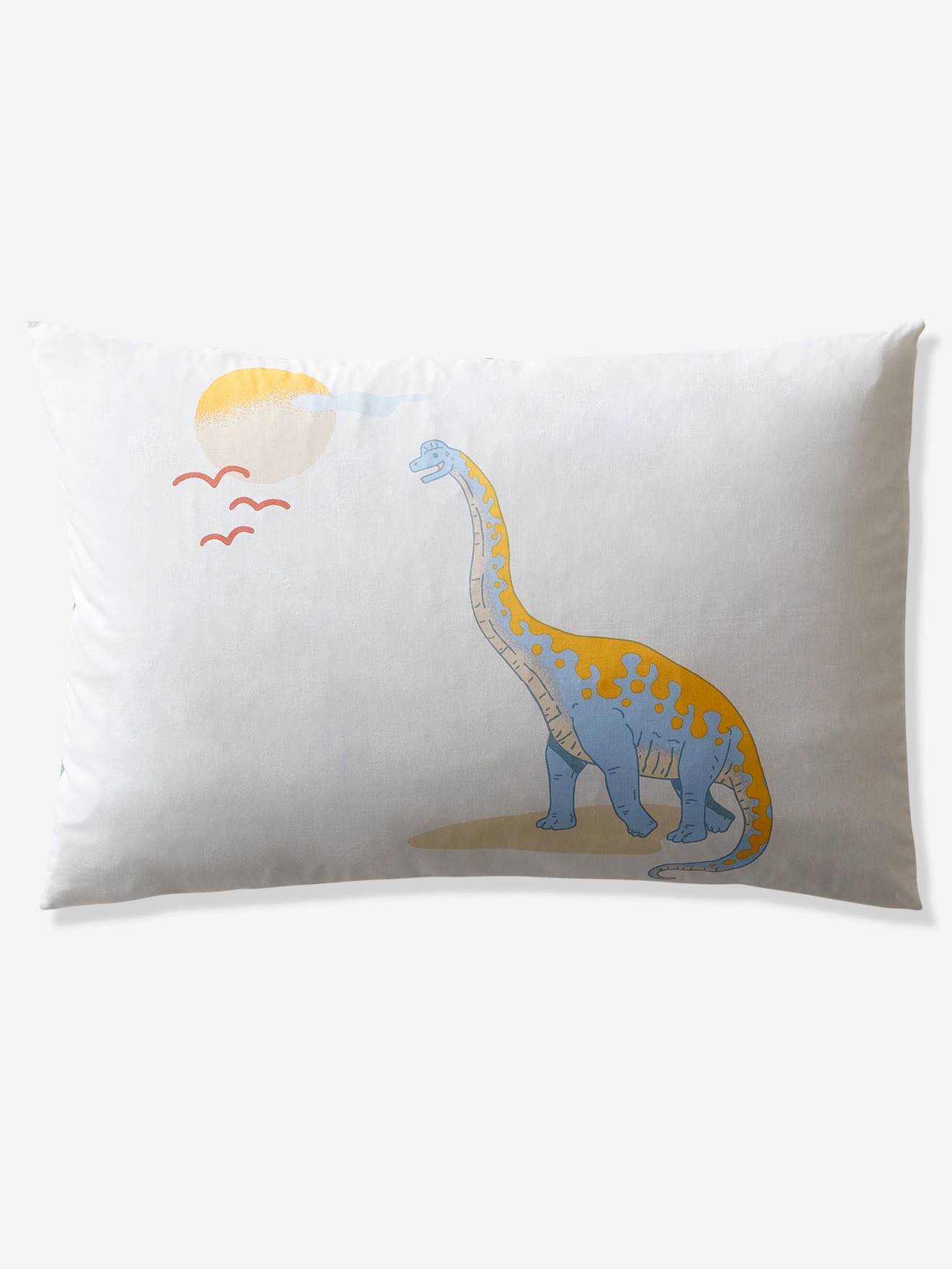 Conjunto de cama infantil JURASSIC CAMP, branco com estampa.
