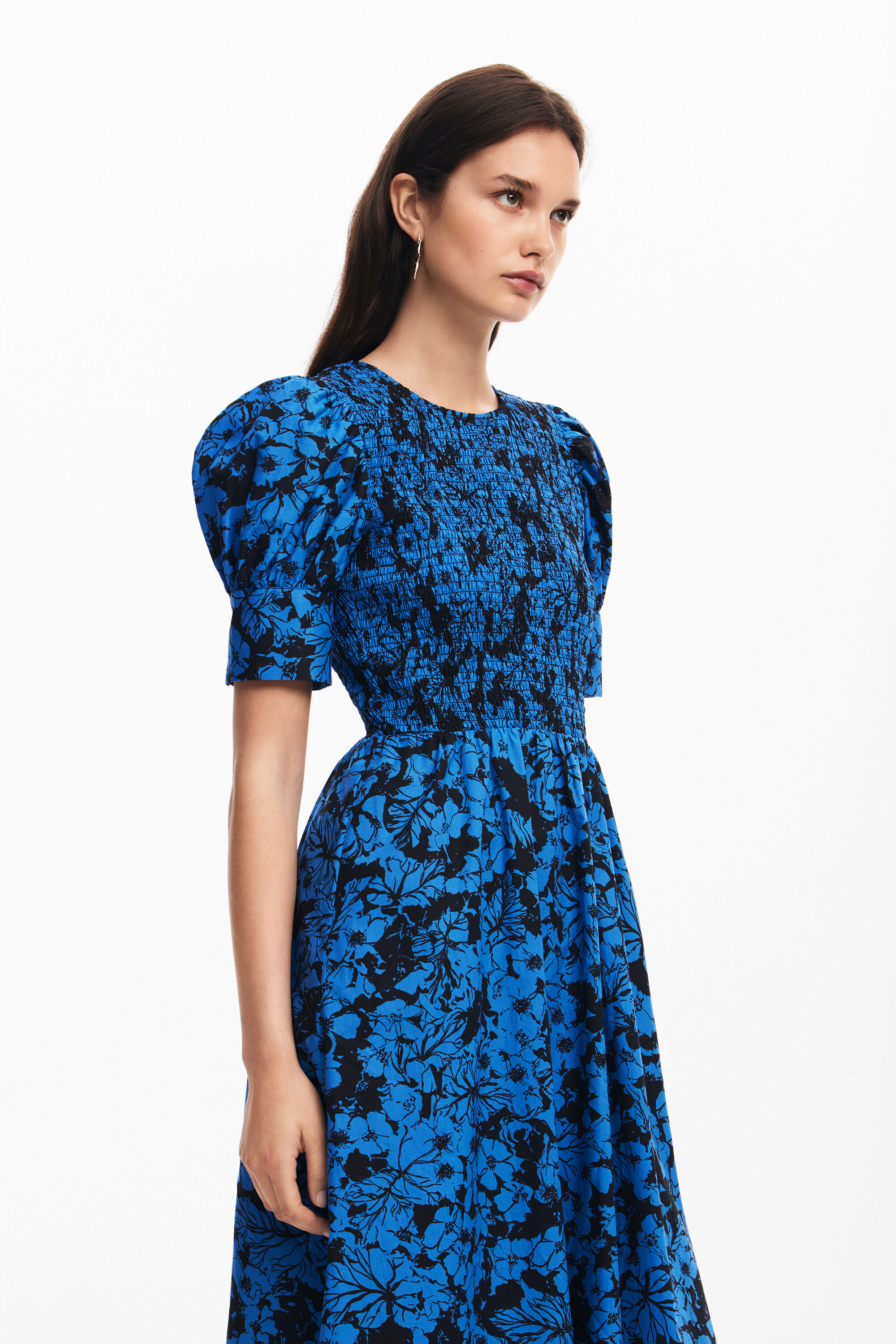 Vestido midi flores