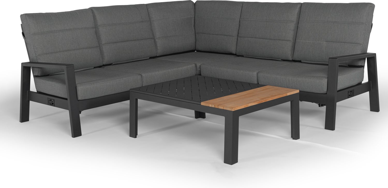 Tierra Outdoor loungetafel Queens antraciet 110 x 80 x 40 cm