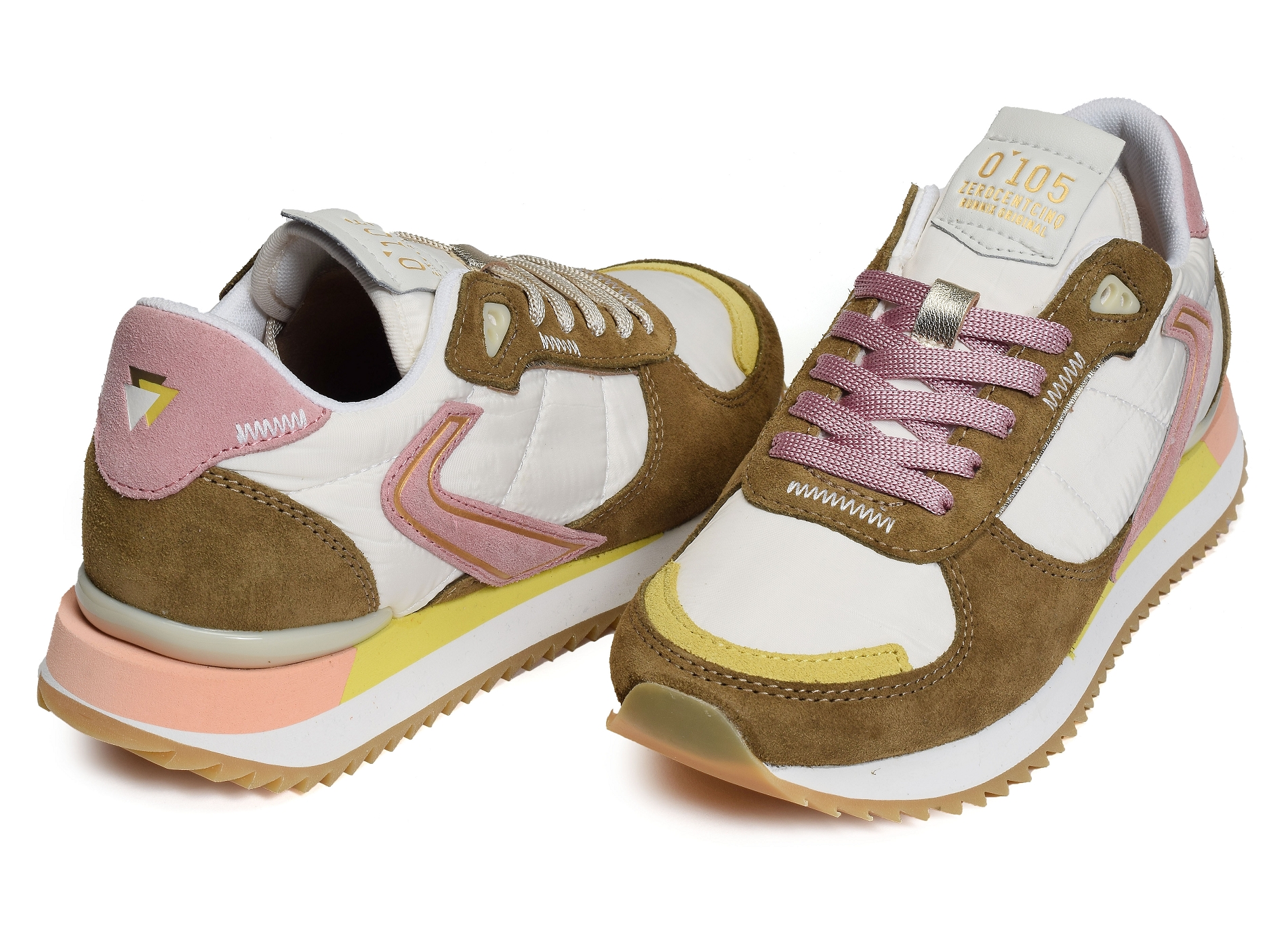 Runnix trim blanc kaki