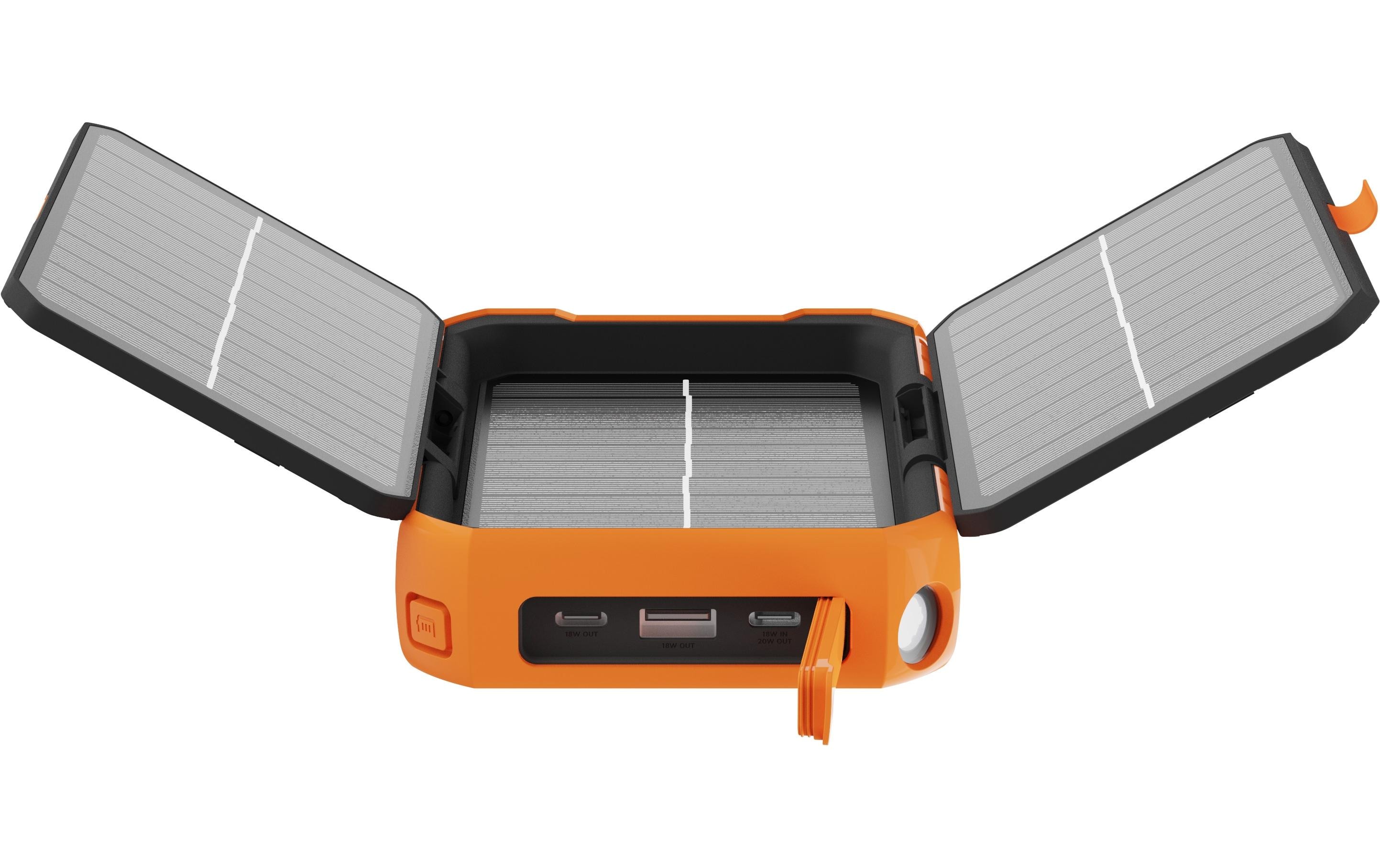 Powerbank Solar Power XR203 10000 mAhFaltbares 20-W-Solarmodul mit drei USB-Ladeanschlüssen