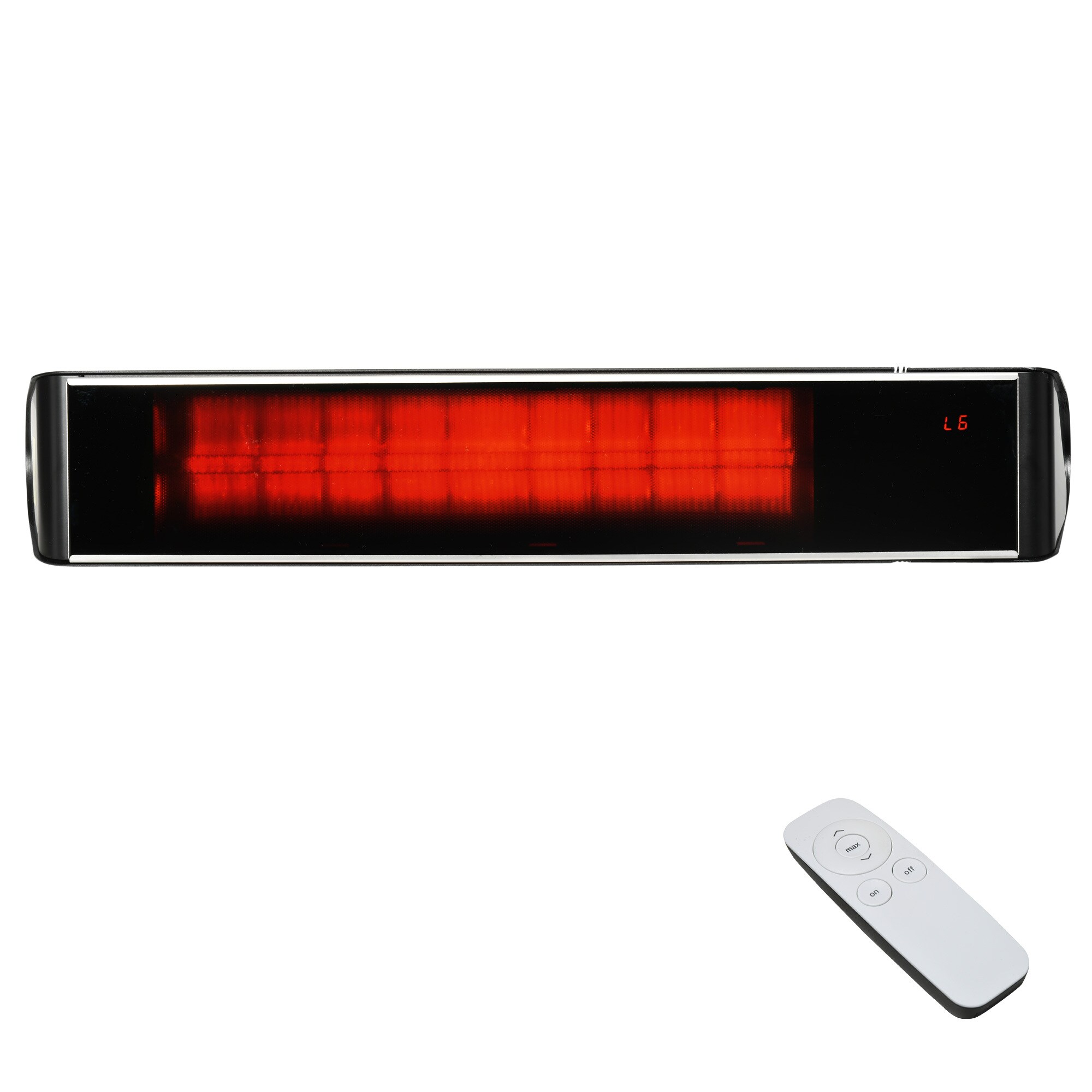 Outsunny Heizstrahler mit Fernbedienung schwarz 79L x 14B x 12H cm