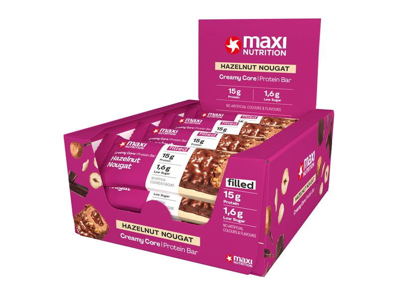 Maxi Nutrition Riegel Creamy Core Haselnuss/Nougat Proteinriegel