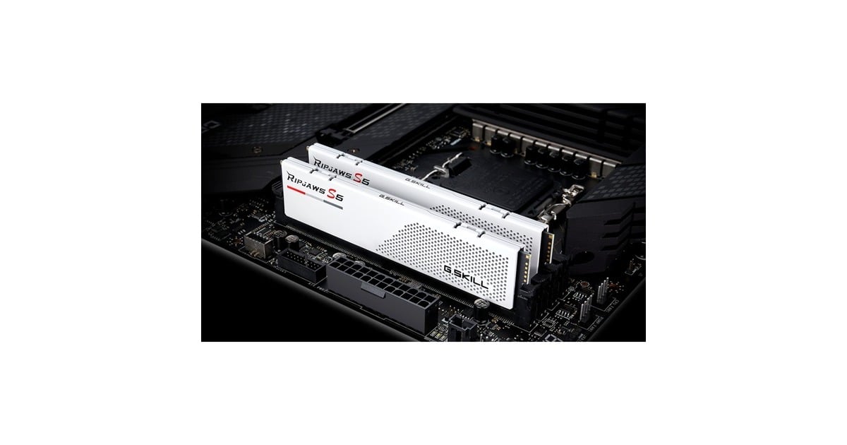 G.Skill32 GB DDR5-5600 Kit werkgeheugen  (Wit, F5-5600J4040C16GX2-RS5W, Ripjaws S5, XMP)