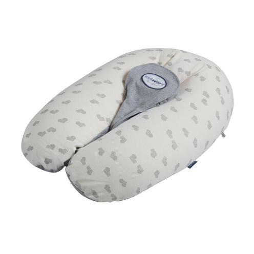 Coussin de maternité Multirelax Jersey cœurs/gris - CANDIDE