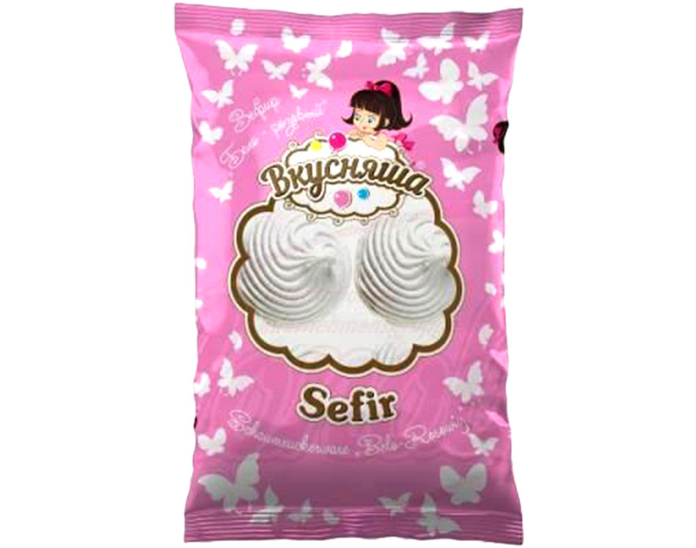 DOCE SEFIR VKUSNYASHA COM SABOR BAUNILHA E MORANGO 350G