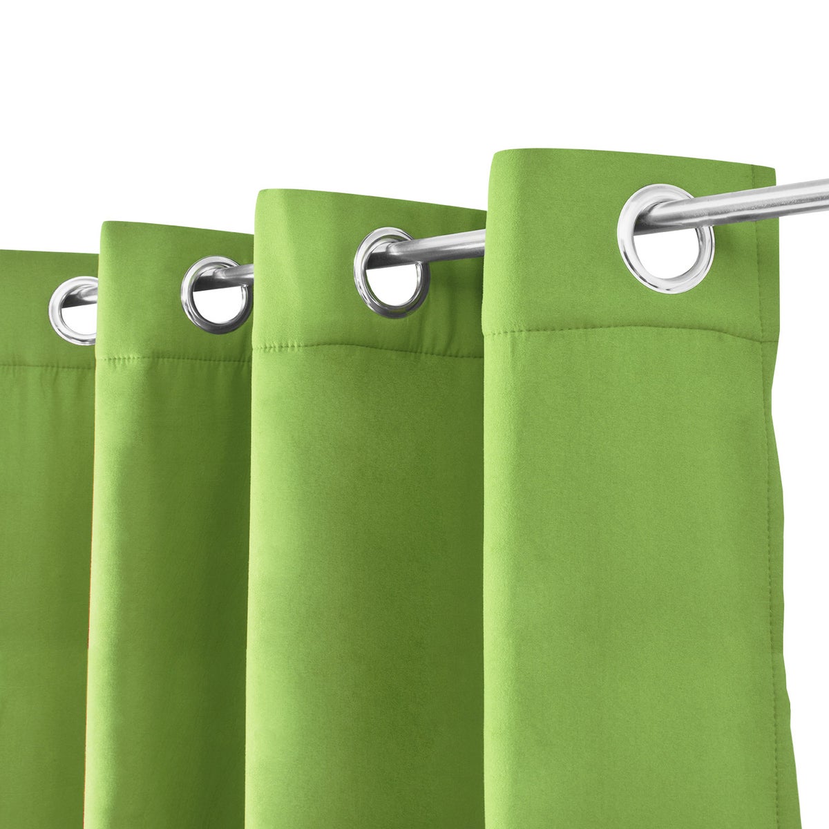 Beautissu Amelie TO Gordijn met Ring 140x245cm Groen (set van 2)