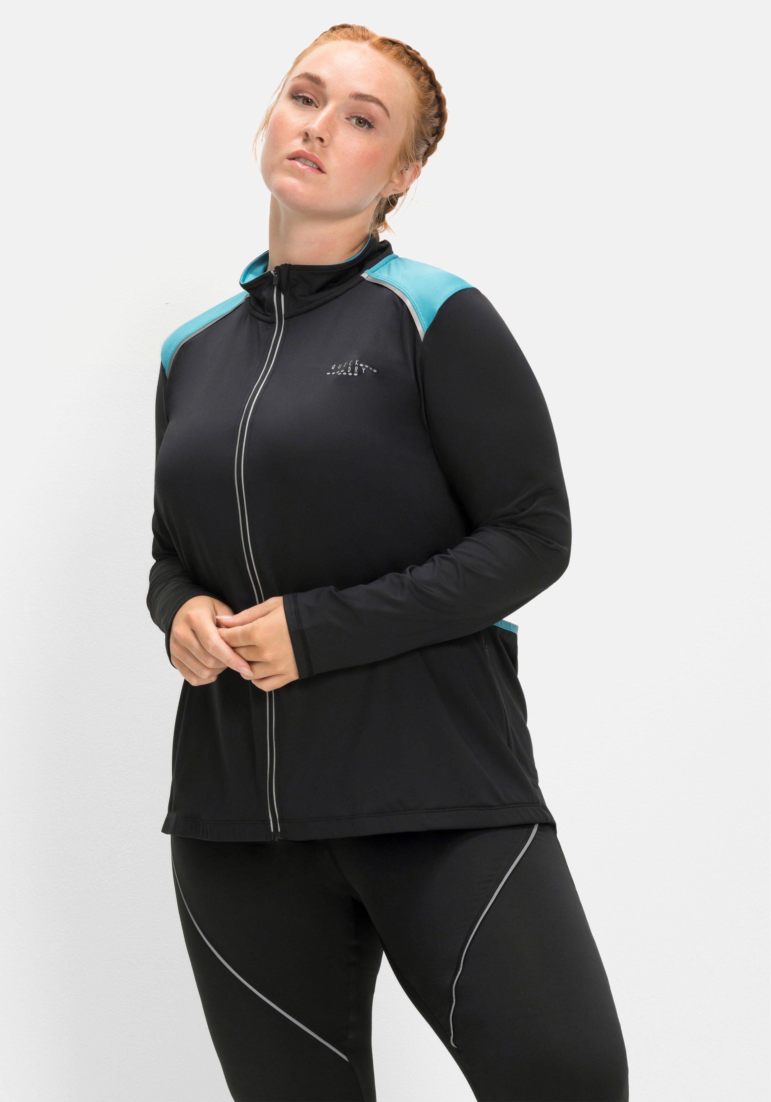 Fahrradjacke aus Funktionsmaterial, mit Stehkragen