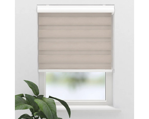 Soluna dubbel rolgordijn D-R10 met cassette Hout hout 60x175 cm