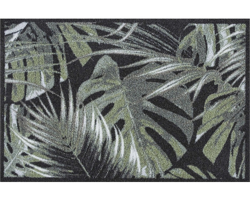 Deurmat, vuilvangmat, Ambiance Palm Leaves groen, 50x75 cm