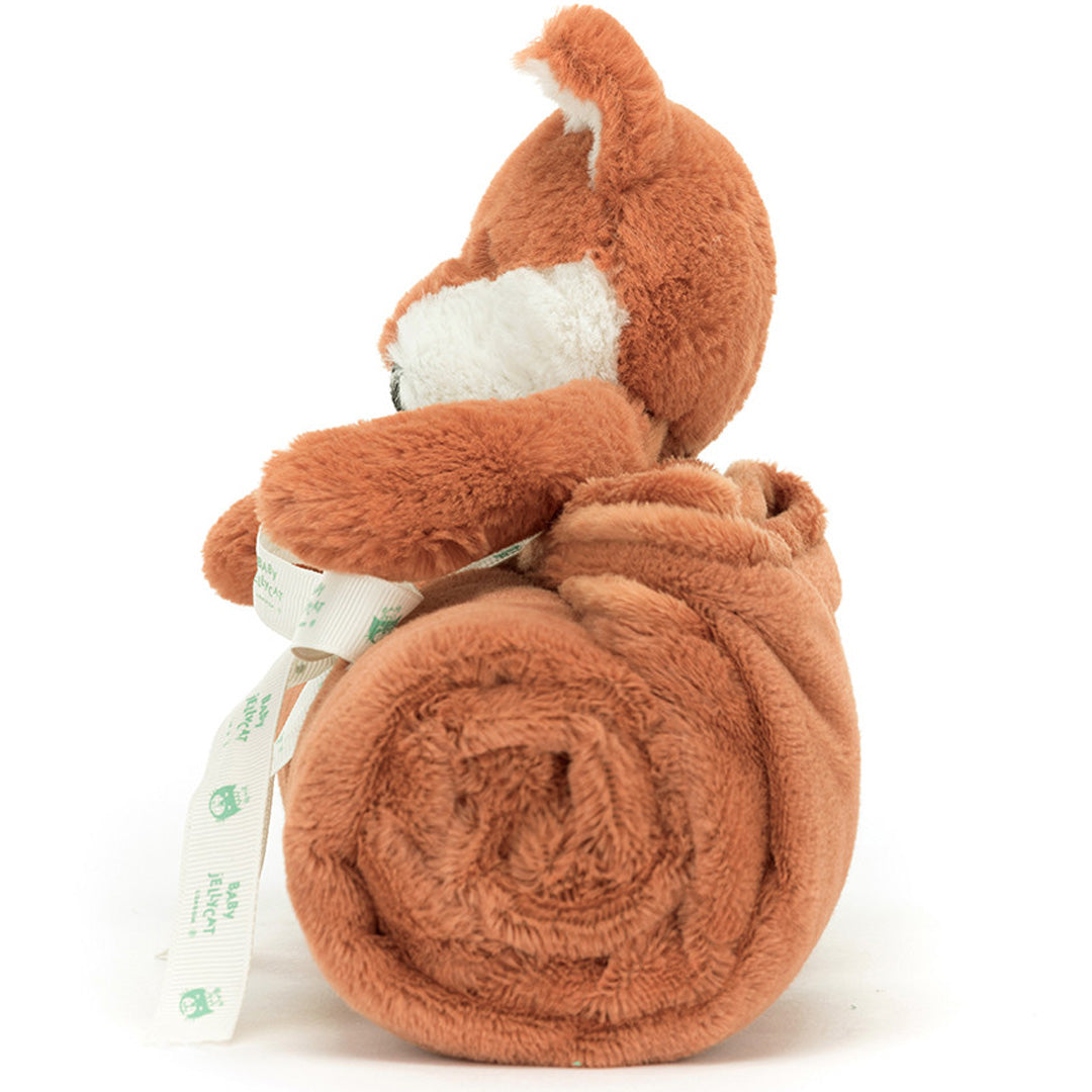jellycat knuffeldekentje bashful vos - 70x56 cm