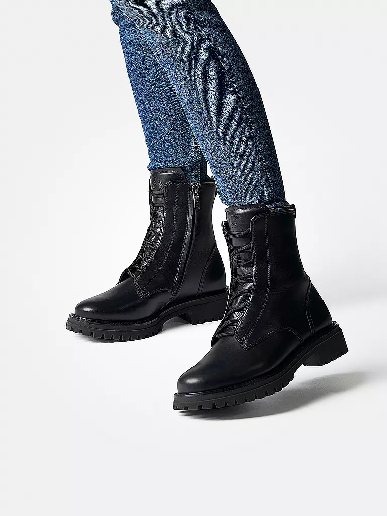 PAUL GREEN Schnürboots  schwarz