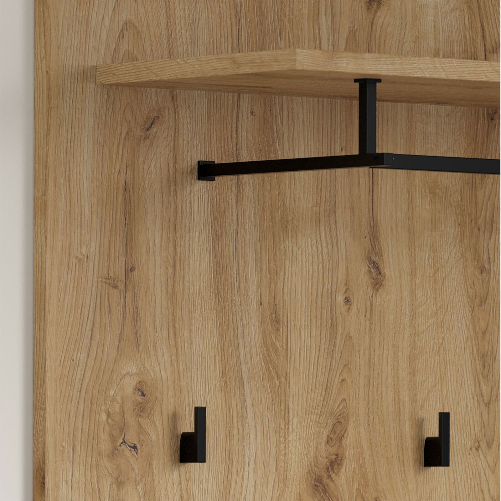 Garderobenpaneel Blanshe 60 x 110 cm Dark Grey/Eiche Navarra