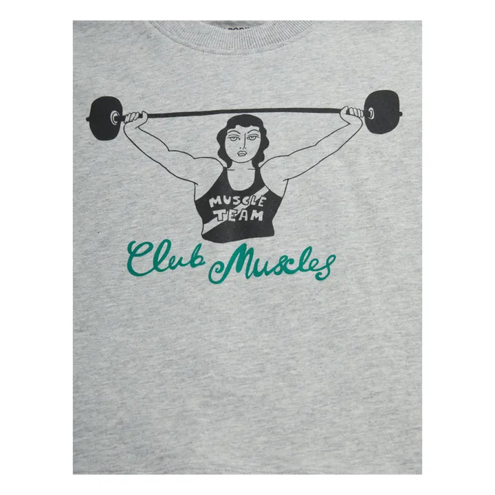 Mini Rodini T-Shirt Club Muscle Coton Bio | Gris chiné