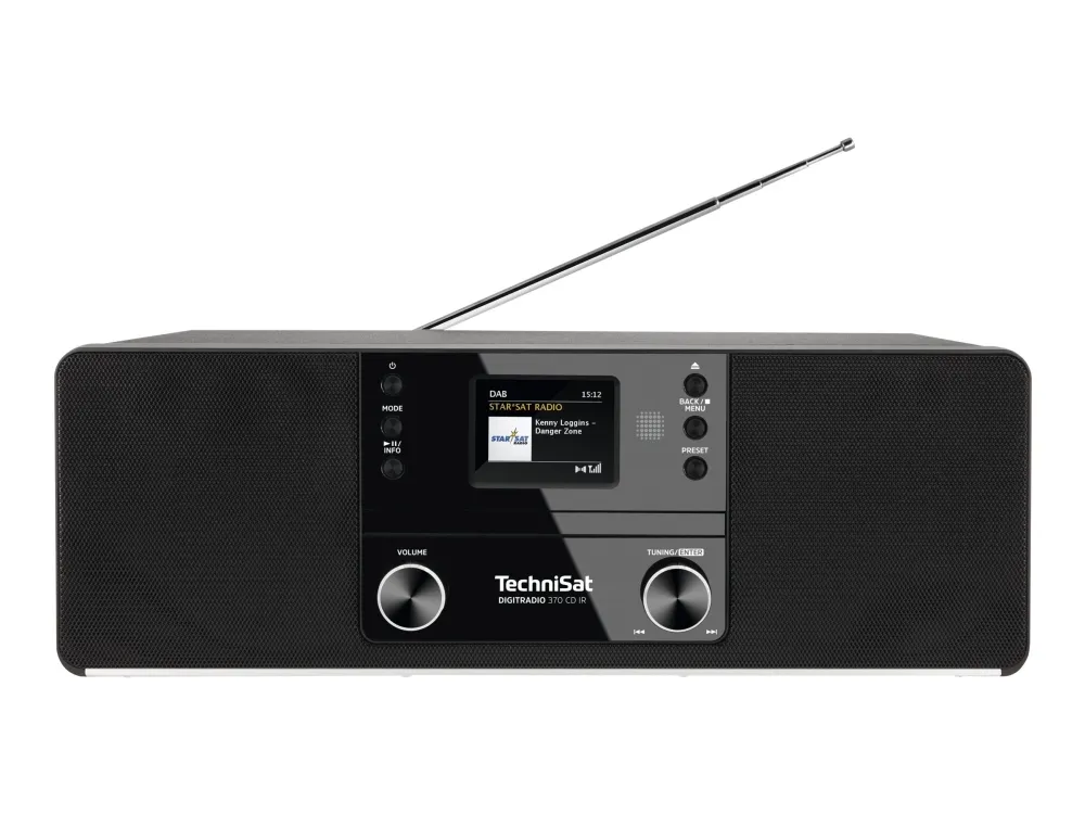 TechniSat DigitRadio 370 CD IR - Audiosystem - 2 x 5 Watt - sort