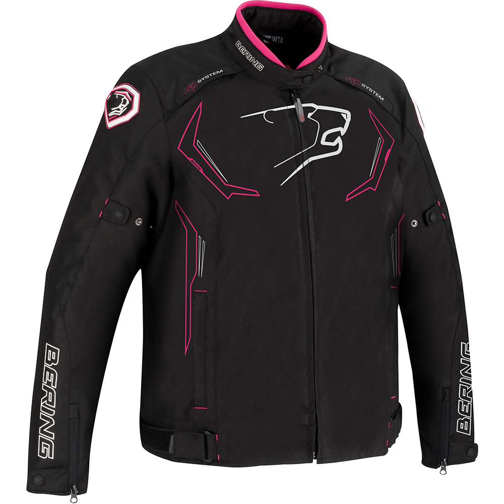 Bering - Blouson Lady Guardian Queensize - Grande taille Noir / Blanc / Rose