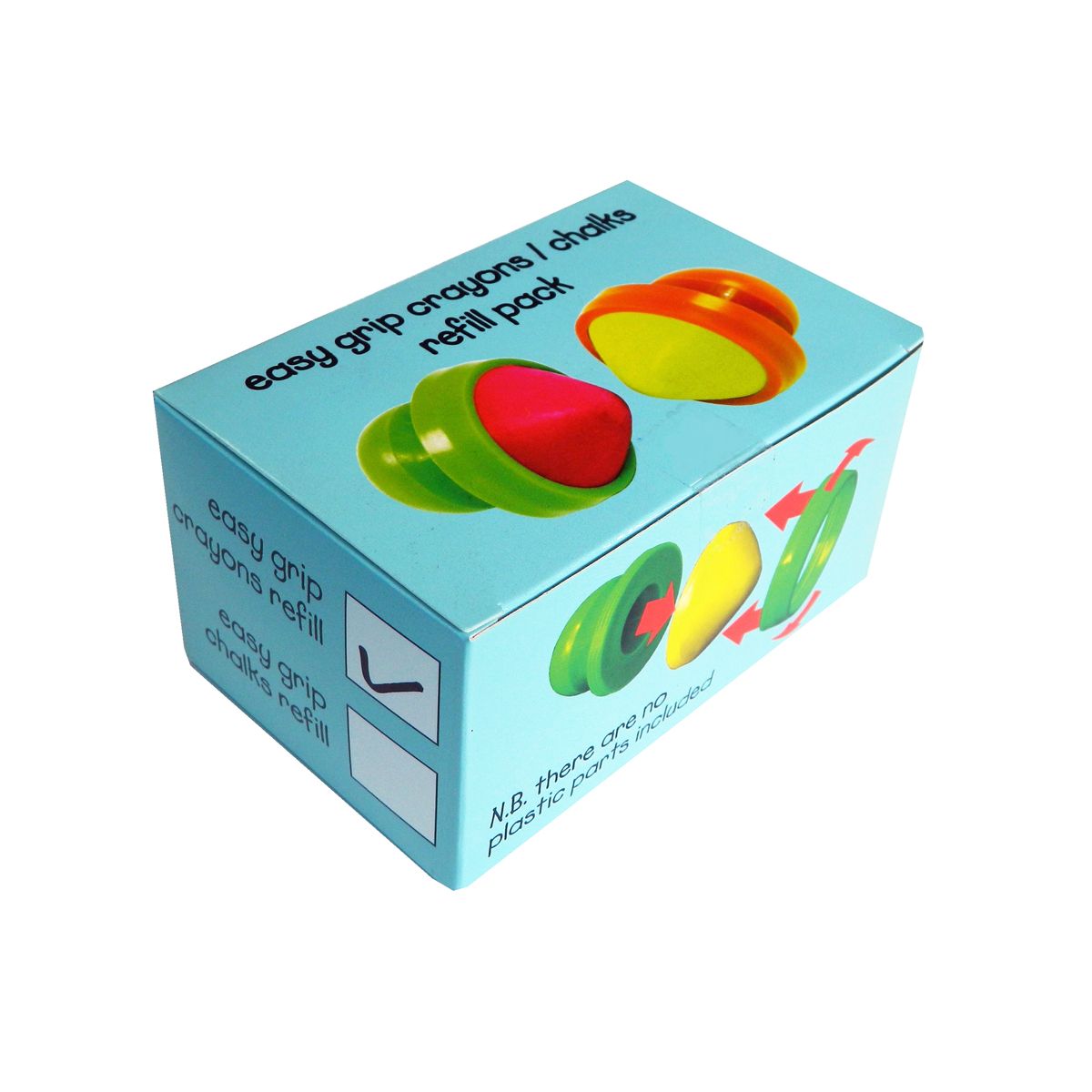 EDUPLAY Easy Grip Wachsmalkreide zum Auffüllen 6er Set