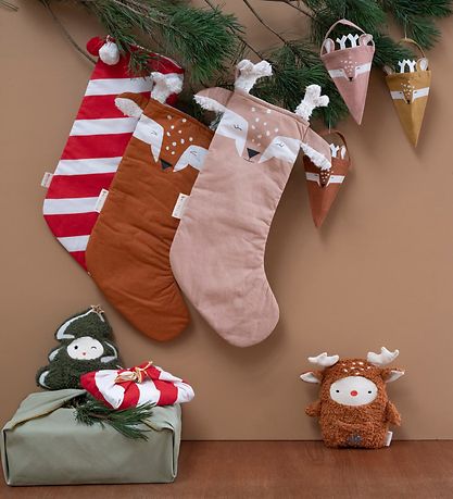 Fabelab Weihnachtsstrumpf - 50 x 30 cm - Deer - Zimt