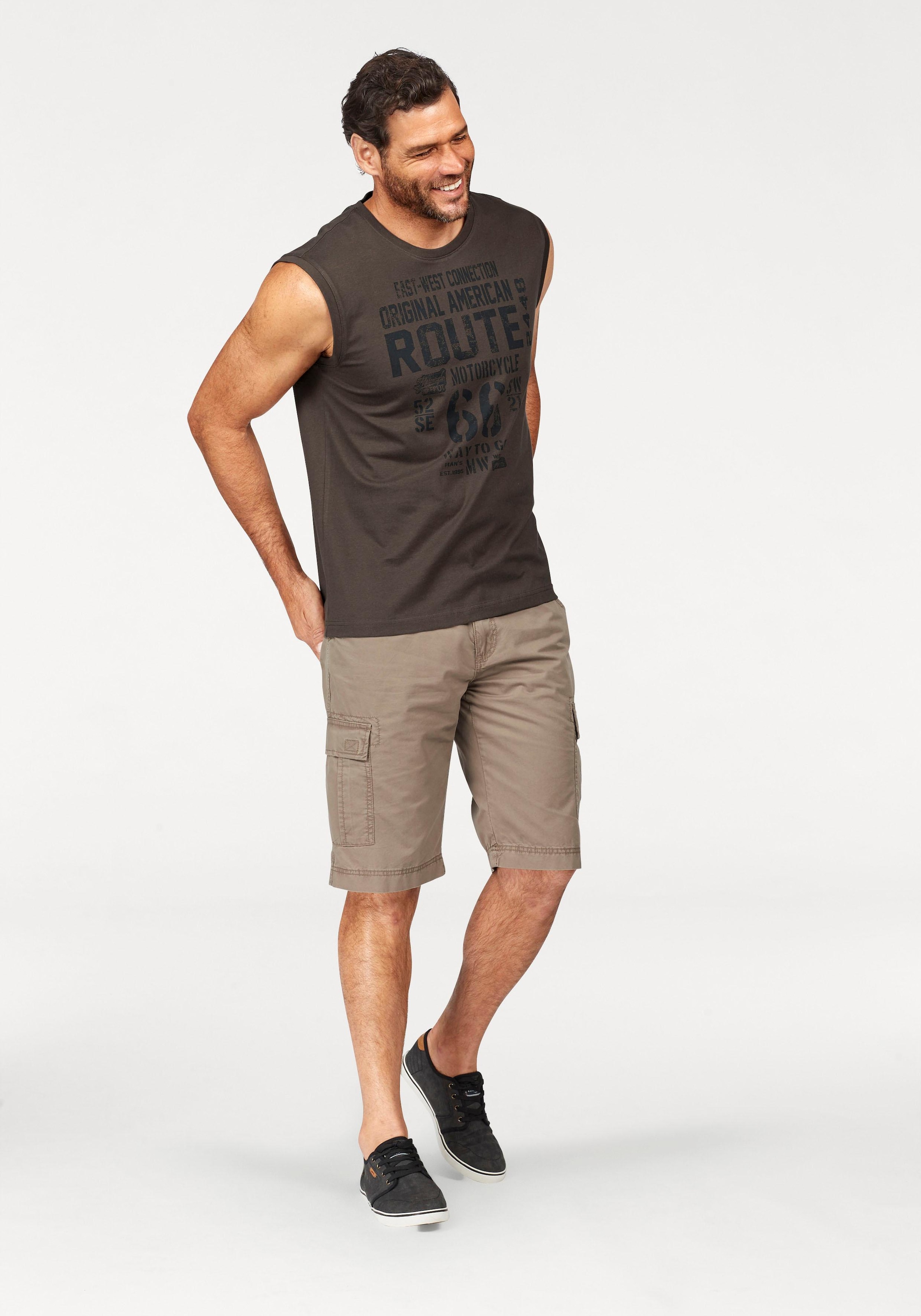 Man's World Muscleshirt , ärmellos,  bedruckt,  Rundhalsausschnitt,  aus 100% Baumwolle