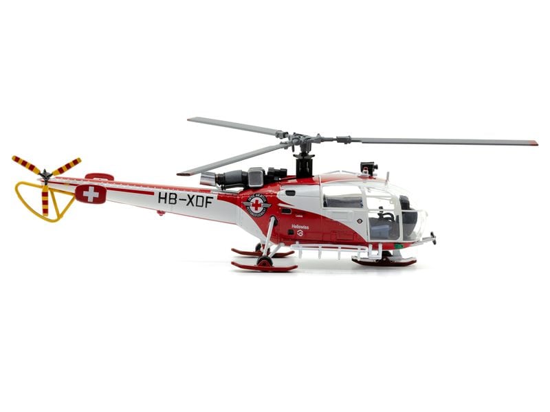 ACE Alouette III Rega HB-XDF 1:72 Detailgetreuer Helikopter aus Metall