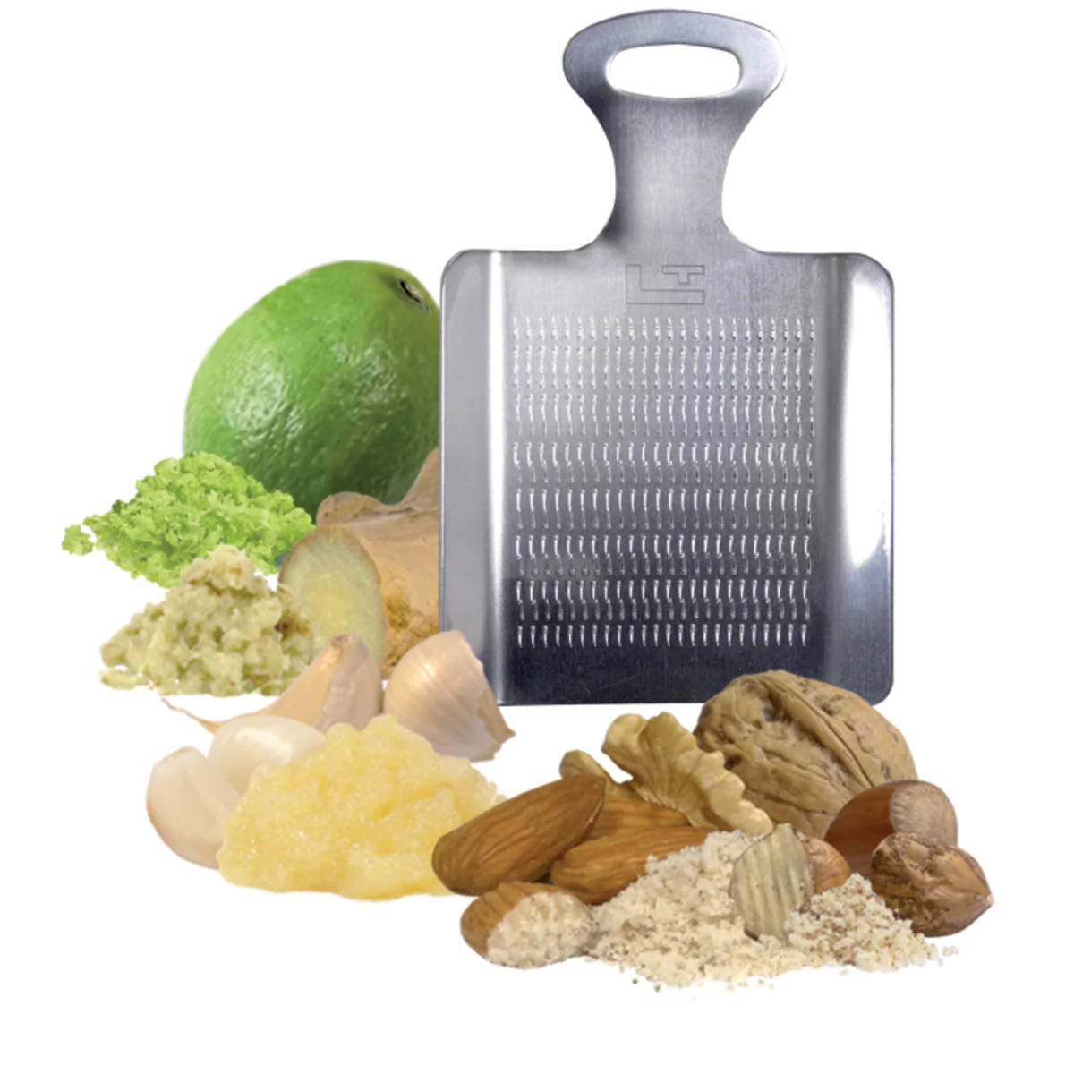 Gratte-ail, amandes, muscade... - inox La Bonne Graine