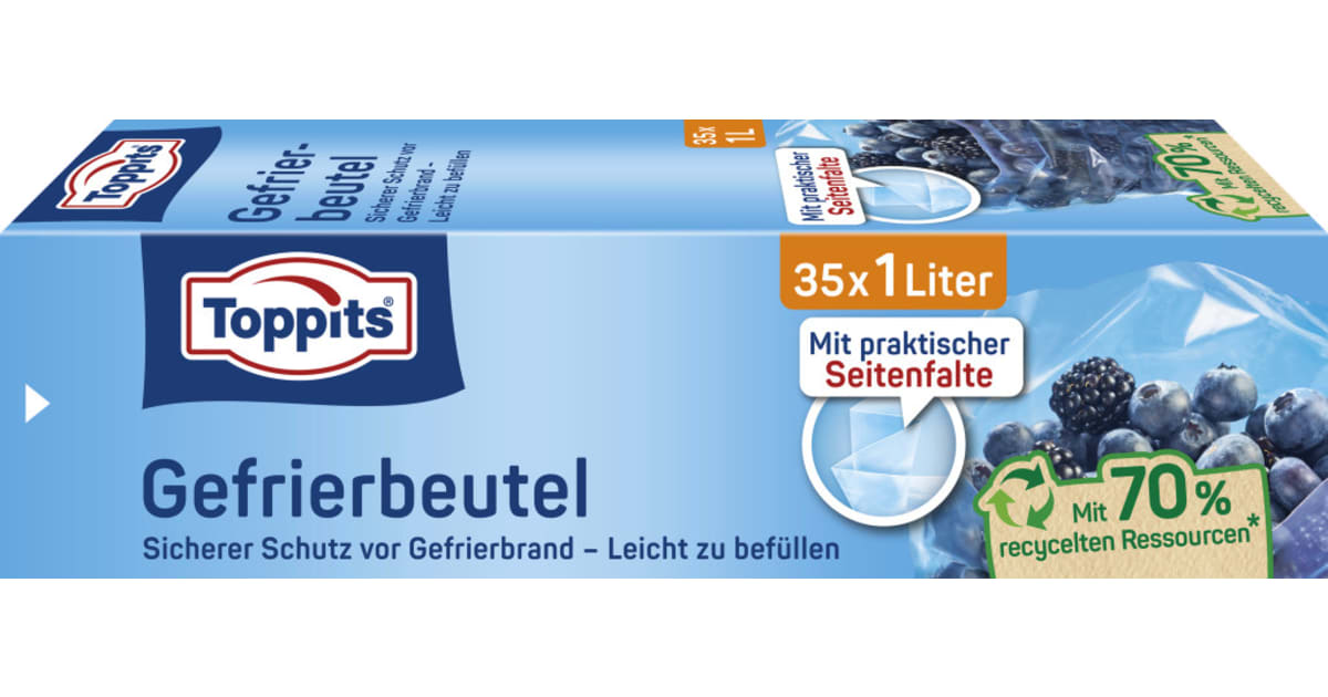 TOPPITS Gefrierbeutel 1,0 Liter