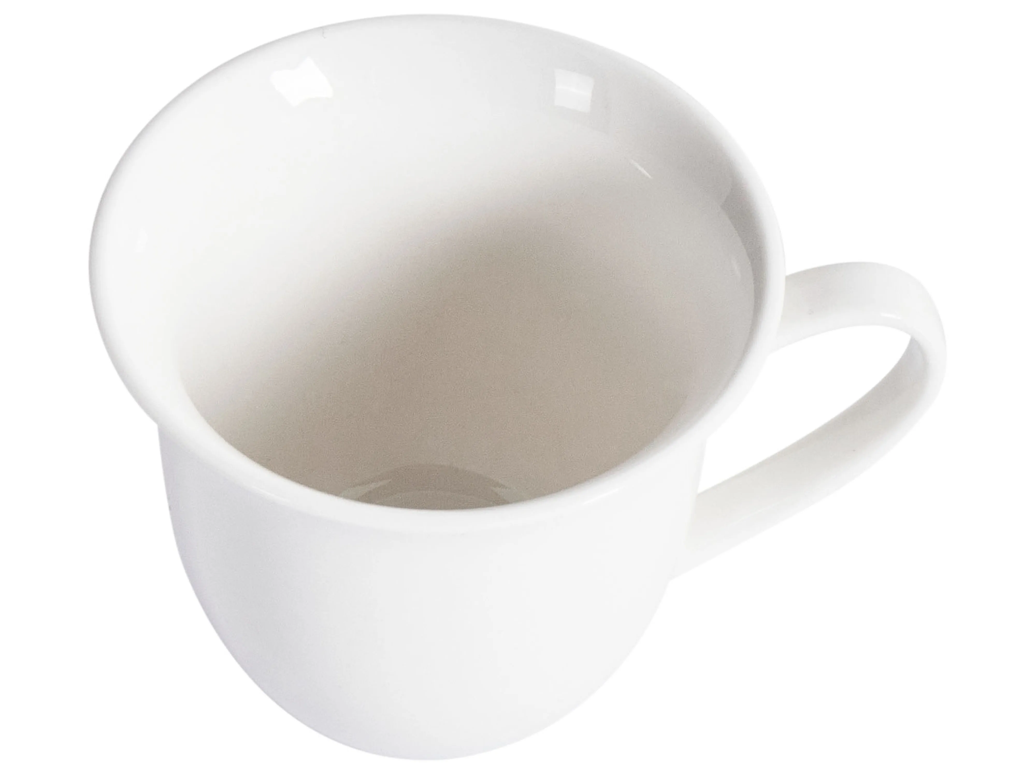 Set van 4 kopjes met schotels ELDERBERRY Porselein Wit