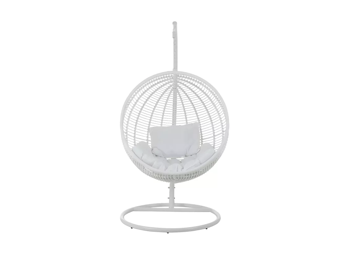 Fauteuil suspendu rond Acier Blanc - MACABA
