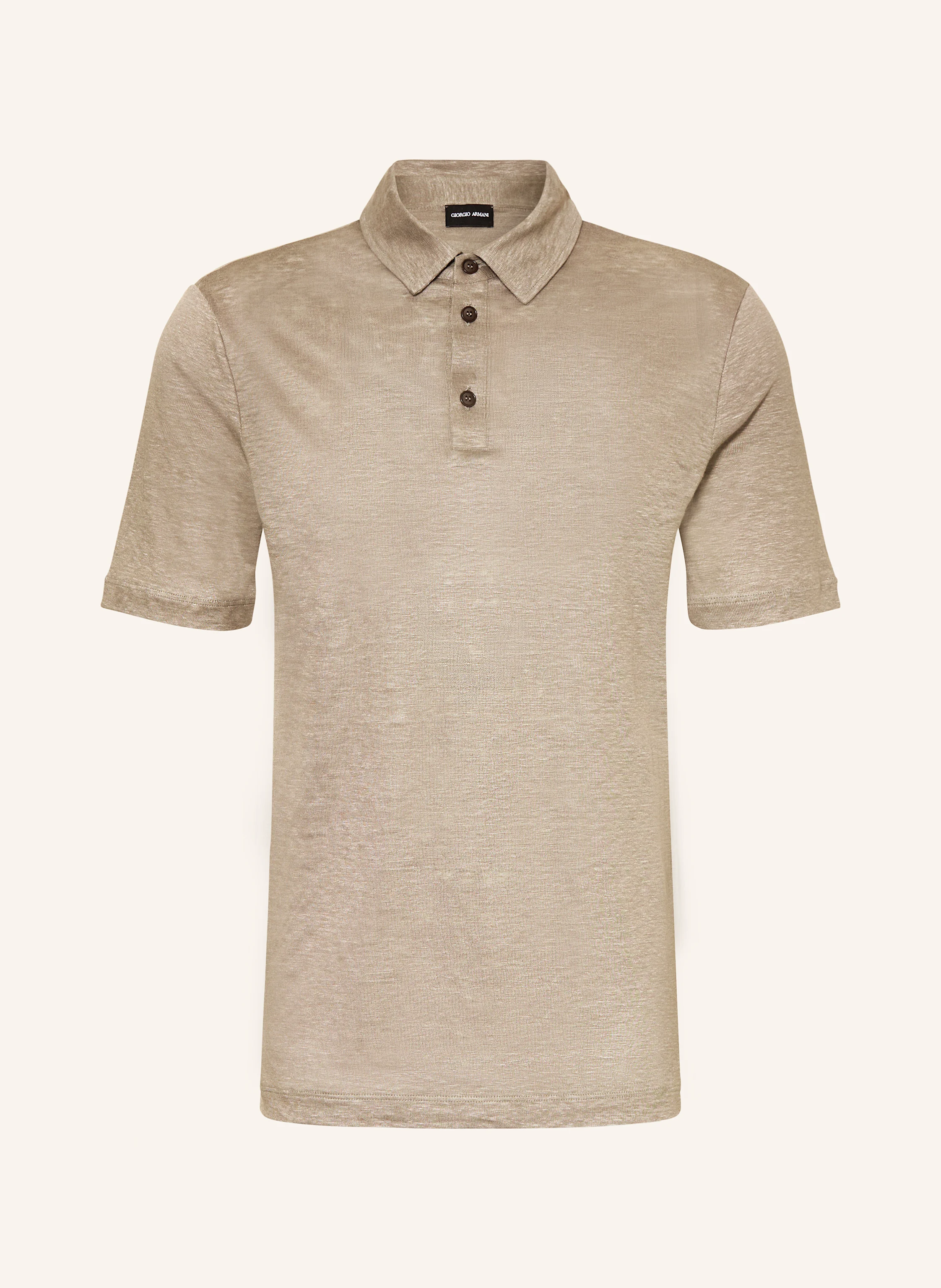 GIORGIO ARMANI Jersey-Poloshirt aus Leinen