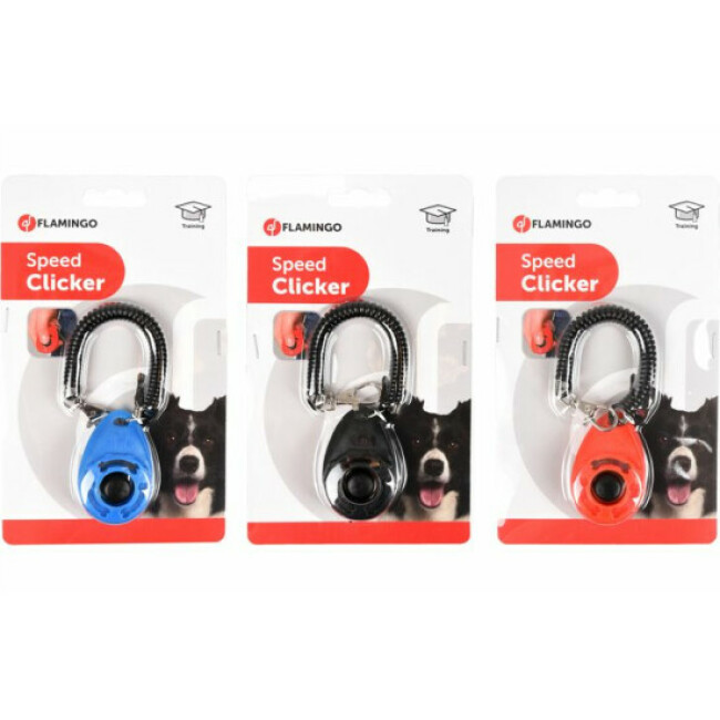 Clicker chien avec système d'attache extensible