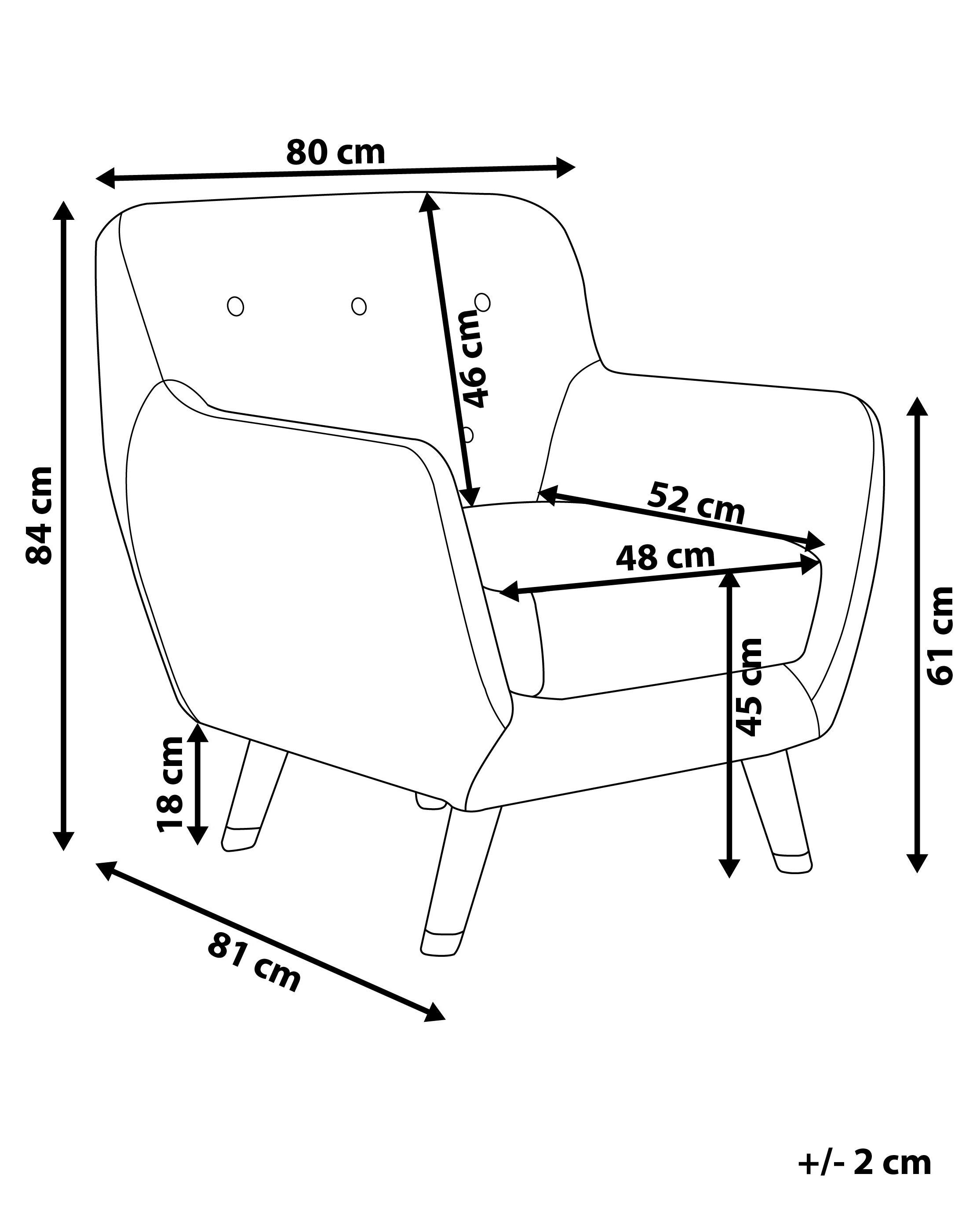 Fauteuil BODO Fluweel Grijs