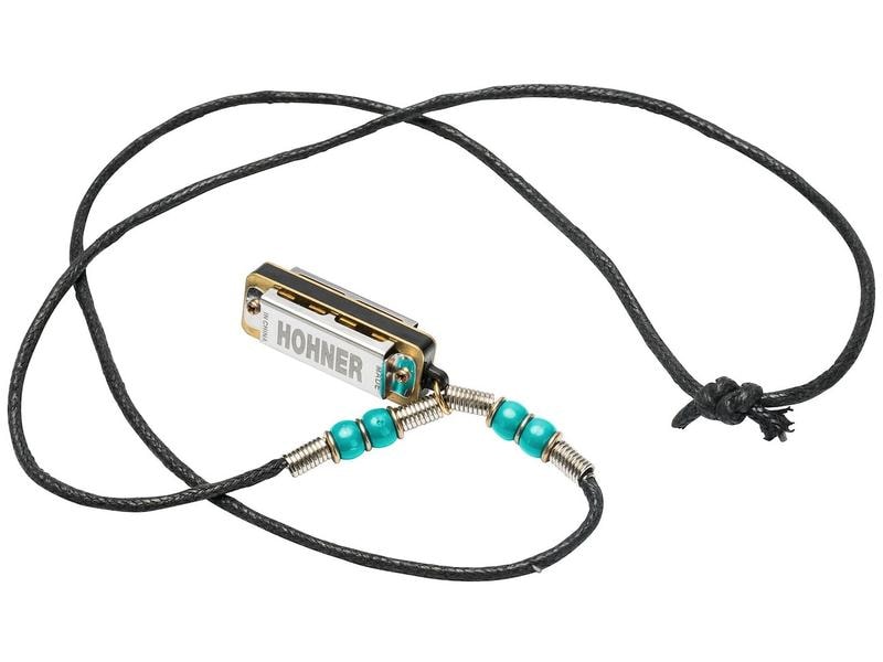 Hohner Mundharmonika Miniature Mini Harp Halskette – C-Dur Mini-Mundharmonika aus Kunststoff