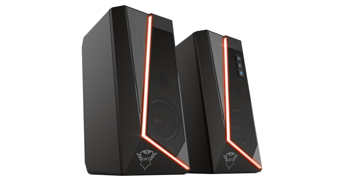 TrustGXT 609 ZOXA RGB-verlichte Speakerset pc-luidspreker  (Zwart, RGB led)