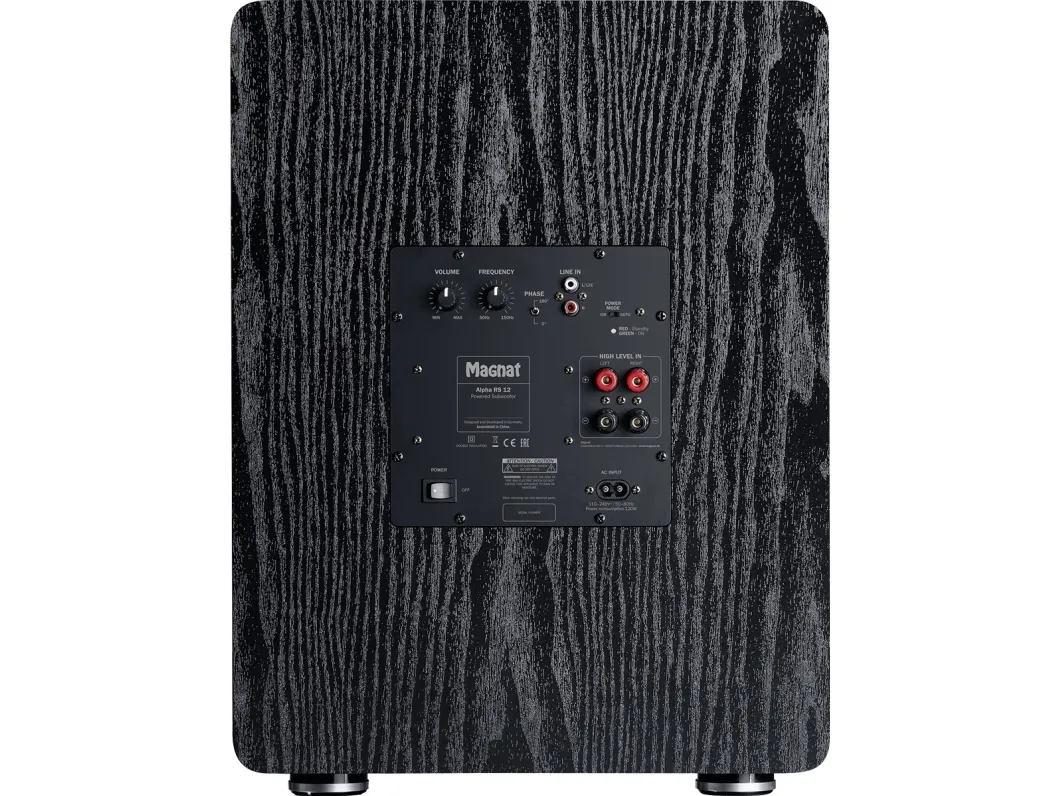 Magnat ALPHA RS12, 120 W, Aktiv subwoofer, 20 - 200 Hz, 240 W, 50 - 150 Hz, 30,5 cm (12