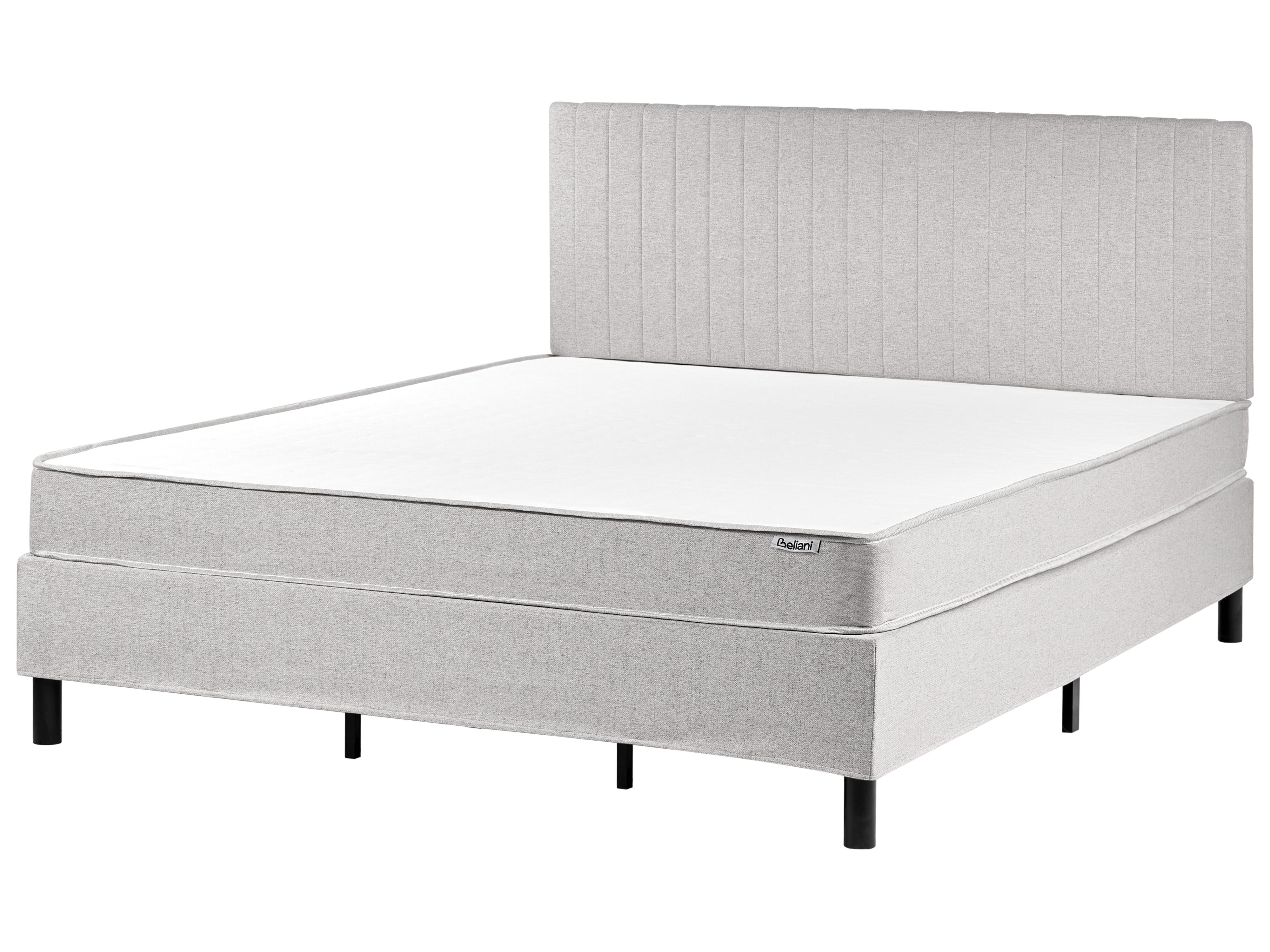 Boxspring Stof COUNTESS 180 x 200 cm Lichtgrijs