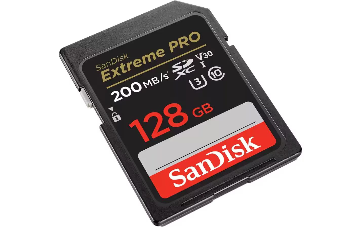 128GB Extreme PRO SDXC Speicherkarte Class 10 U3 UHS-I V30 200 Mbit/s   90 Mbit/s Schreibgeschwindigkeit (SDSDXXD-128G-GN4IN) - Schwarz