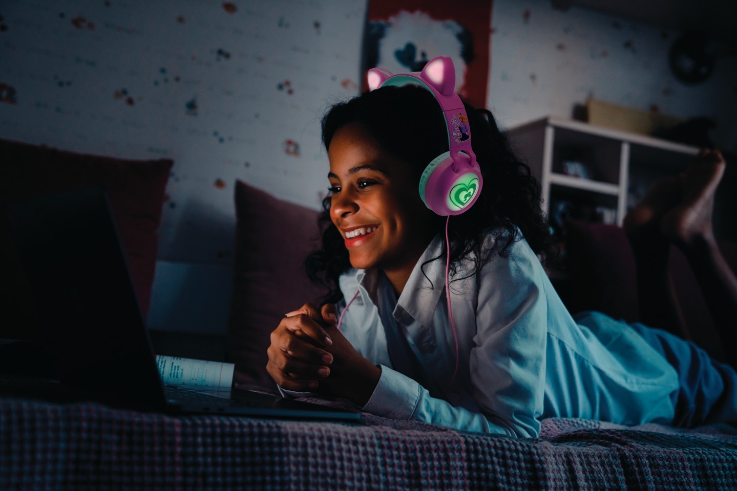 Lexibook - Barbie Bluetooth høretelefoner med lys