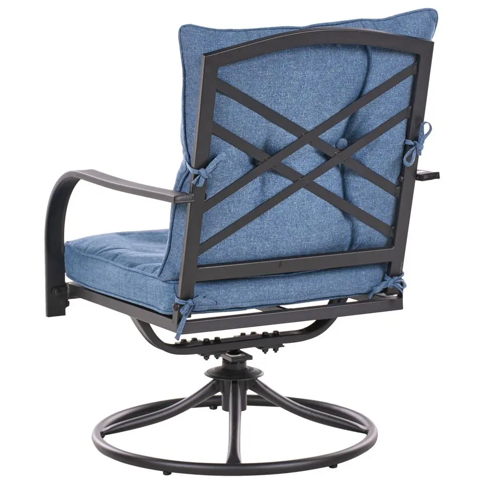 MESTRINO - Loungeset 4-zits - Blauw - Staal