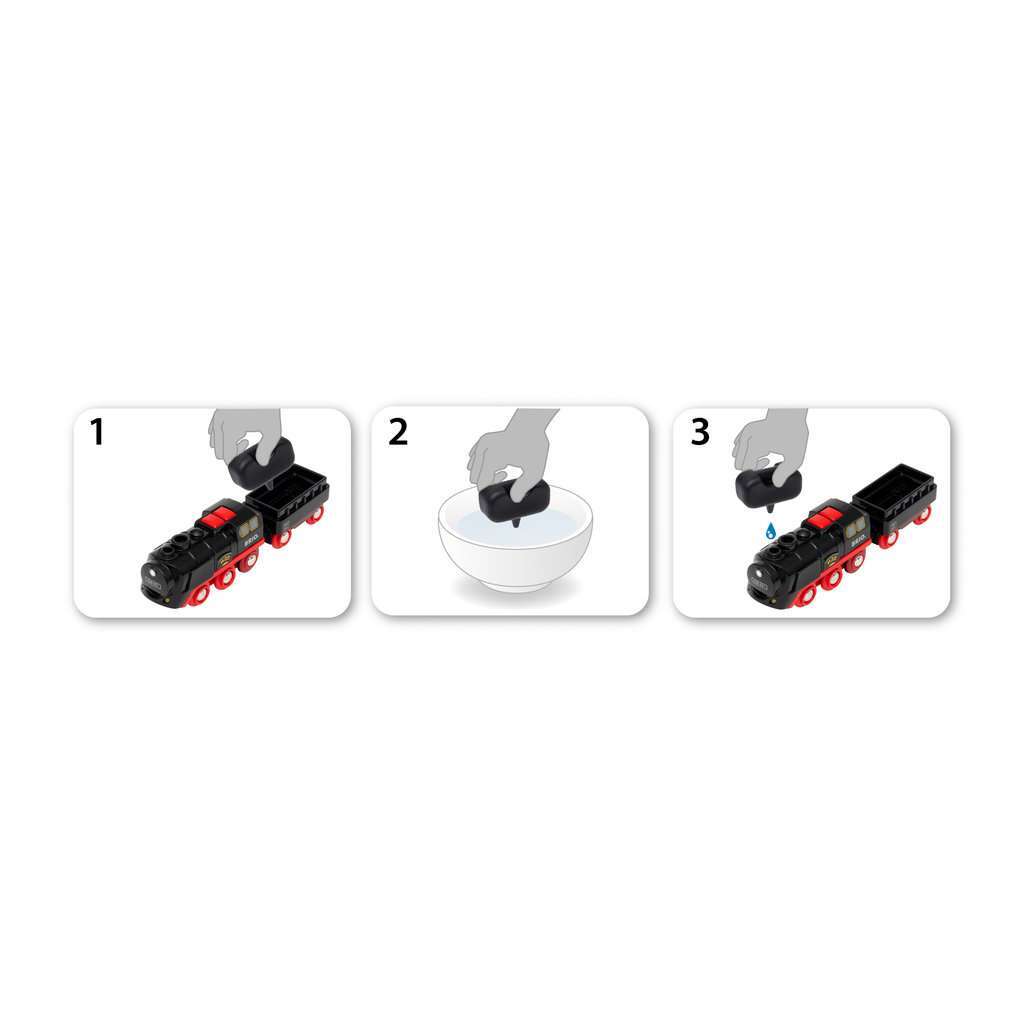 BRIO Spiel Batterie-Dampflok mit Wassertank