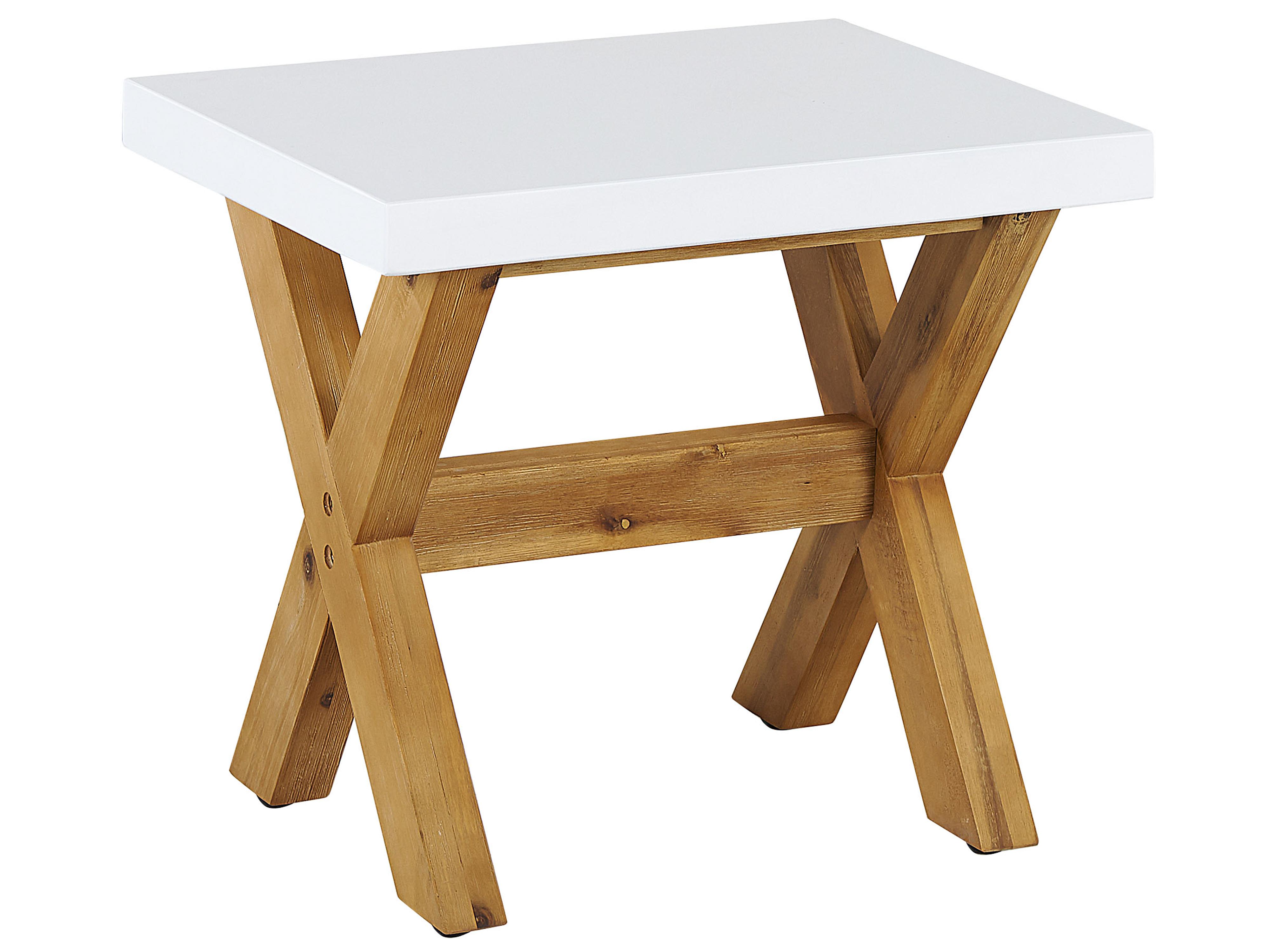 Tuinset met krukken 8-zits OLBIA Beton Wit