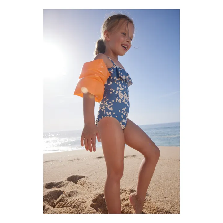 Petit Bateau Maillot 1 Pièce Mossom Fleurs | Bleu