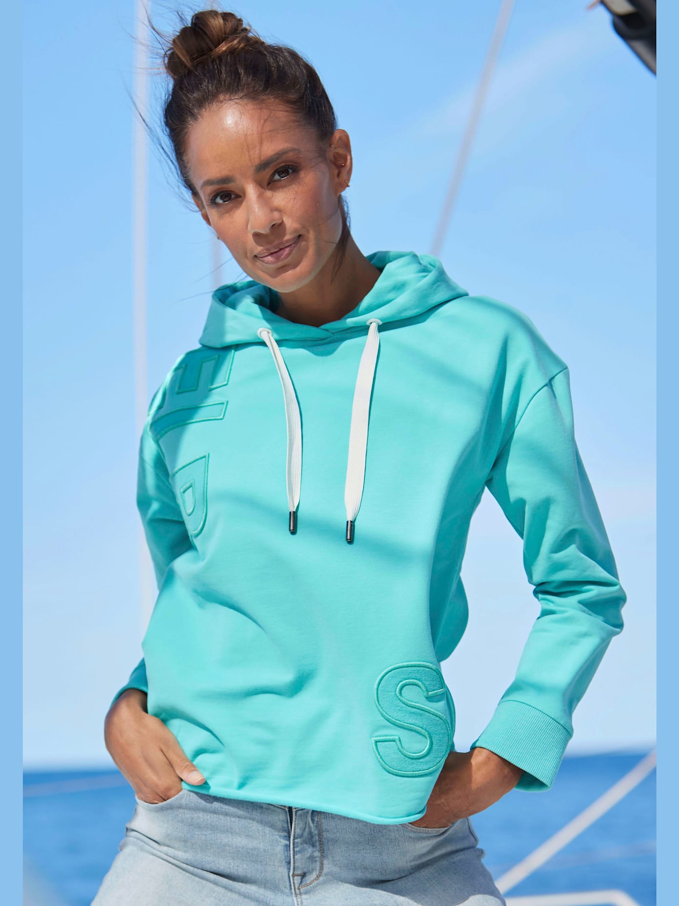 Sweatshirt à capuche capuche avec cordon