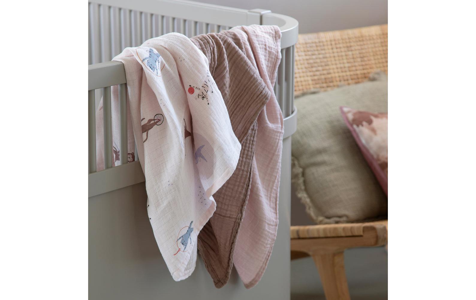 Mulltuch 3er Set Teeny Toes 75 x 75 cmUltraweiche Spucktücher für Babys
