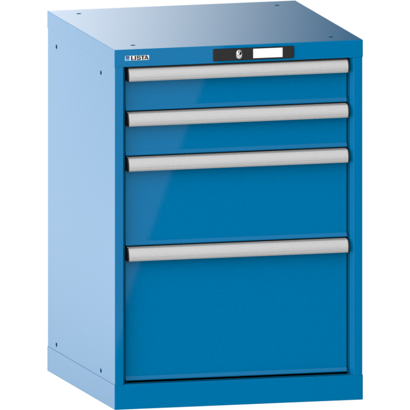 Armoire à tiroirs Lista 27x27E H 80 x L 56,4 x P 57,2 cm avec plusieurs tiroirs Key Lock