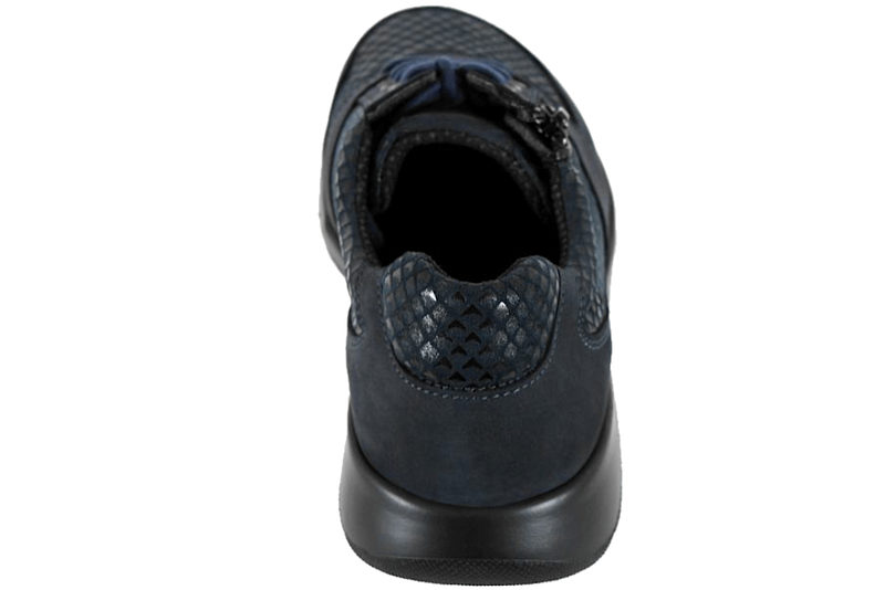 NEW FEET SKO I BLÅ RUSKIND OG TEKSTIL