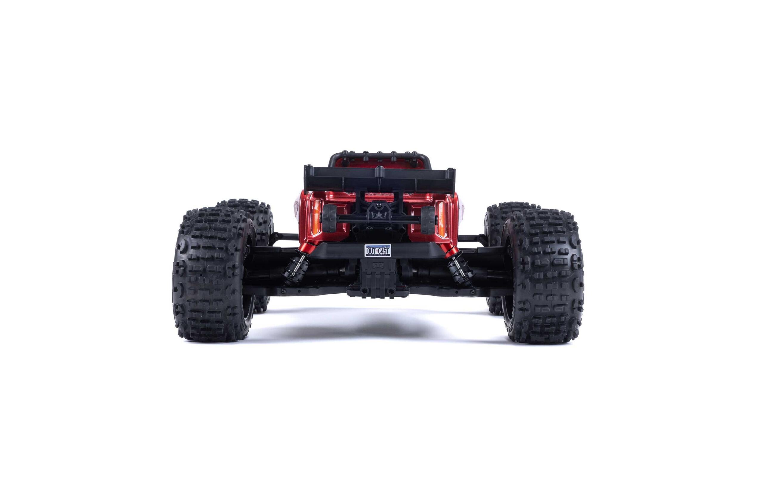 Monster Truck Outcast 4x4 4S V2 BLX Rot, ARTR, 1:10<br>Robuster Stunt Truck mit 4S Brushless Antrieb