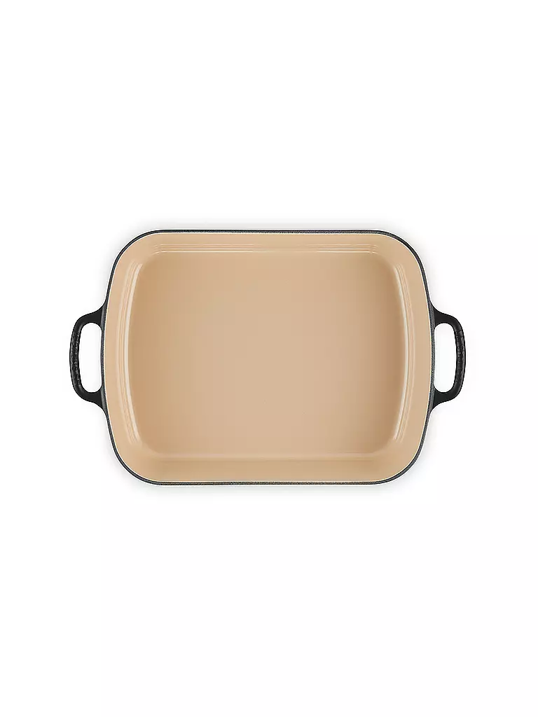 LE CREUSET Gusseisen-Bratreine eckig 33cm SIGNATURE Schwarz schwarz
