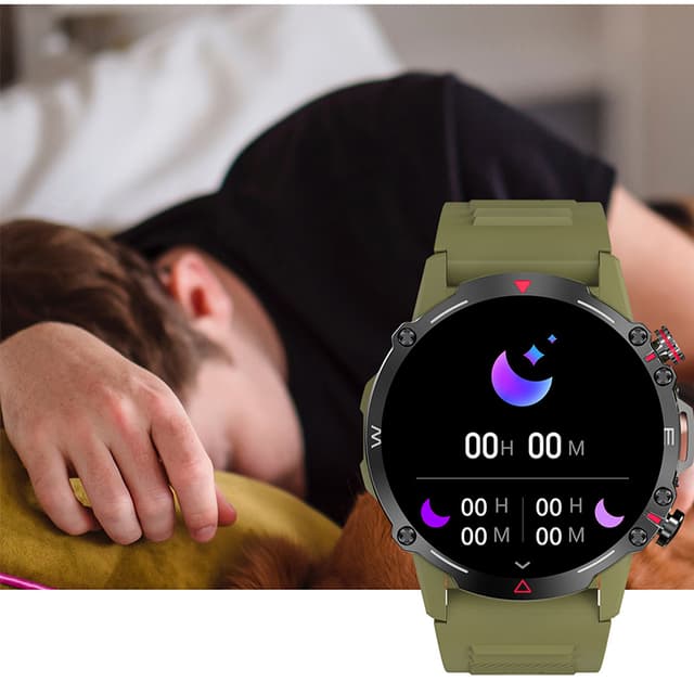 Smartwatch / sportsur med Bluetooth-opkald græs farve
